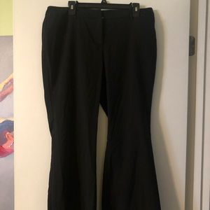 Black Flared Petite Slacks
